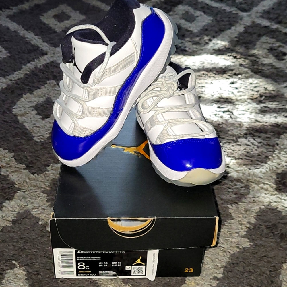 Toddler blue and white Jordan's